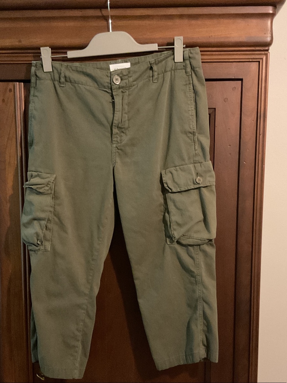 Frame Denim Olive Green Cargo Pants